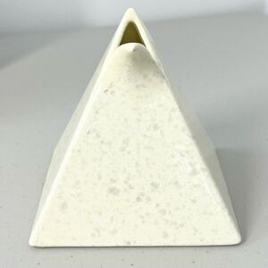 NIB Vintage Mikasa Helena Uglow Granite Pyramid Bud Vase Yellow